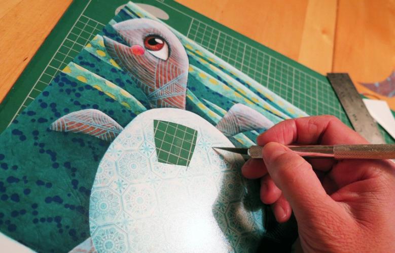 Tableau La tortue en travail