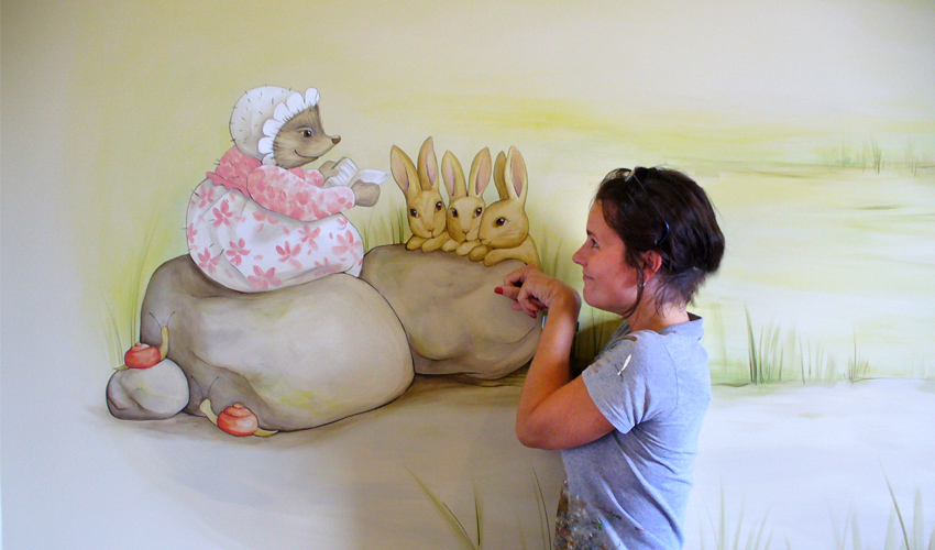 Catherine avec le porc-épic