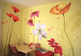 Murale de Chambre - Les Fleurs de Jeanne