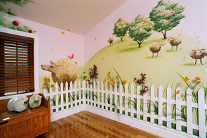 Murale de Chambre - La Vache Rose