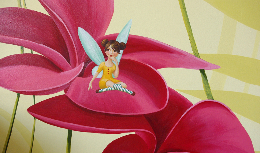 Murale des Fleurs - Chambre de Jeanne