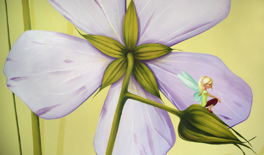 Murale des Fleurs - Chambre de Jeanne